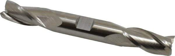 Cleveland - 5/8", 1-3/8" LOC, 5/8" Shank Diam, 5" OAL, 3 Flute, High Speed Steel Square End Mill - Double End, Uncoated, Spiral Flute, 30° Helix, Centercutting, Right Hand Cut, Right Hand Flute, Series HD-3 - Eagle Tool & Supply