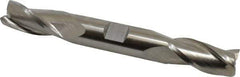Cleveland - 5/8", 1-3/8" LOC, 5/8" Shank Diam, 5" OAL, 3 Flute, High Speed Steel Square End Mill - Double End, Uncoated, Spiral Flute, 30° Helix, Centercutting, Right Hand Cut, Right Hand Flute, Series HD-3 - Eagle Tool & Supply