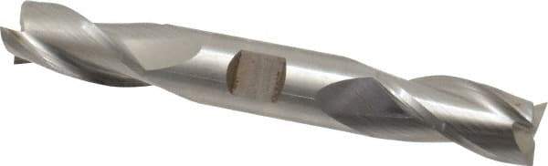 Cleveland - 3/4", 1-5/8" LOC, 3/4" Shank Diam, 5-5/8" OAL, 3 Flute, High Speed Steel Square End Mill - Double End, Uncoated, Spiral Flute, 30° Helix, Centercutting, Right Hand Cut, Right Hand Flute, Series HD-3 - Eagle Tool & Supply
