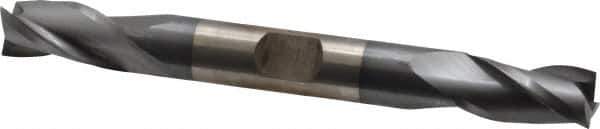 Cleveland - 3/8", 3/4" LOC, 3/8" Shank Diam, 3-1/2" OAL, 3 Flute, High Speed Steel Square End Mill - Double End, TiCN Finish, Spiral Flute, 30° Helix, Centercutting, Right Hand Cut, Right Hand Flute, Series HD-3 - Eagle Tool & Supply