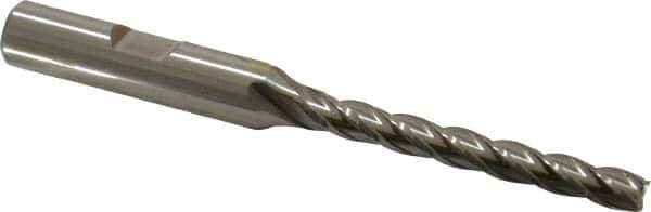 Cleveland - 7/32", 1-3/4" LOC, 3/8" Shank Diam, 3-9/16" OAL, 4 Flute, High Speed Steel Square End Mill - Single End, Uncoated, Spiral Flute, 30° Helix, Centercutting, Right Hand Cut, Right Hand Flute, Series HG-4C - Eagle Tool & Supply