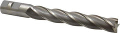Cleveland - 1", 6" LOC, 1" Shank Diam, 8-1/2" OAL, 4 Flute, High Speed Steel Square End Mill - Single End, Uncoated, Spiral Flute, 30° Helix, Centercutting, Right Hand Cut, Right Hand Flute, Series HG-4C - Eagle Tool & Supply