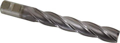 Cleveland - 7/8", 5" LOC, 7/8" Shank Diam, 7-1/4" OAL, 4 Flute, High Speed Steel Square End Mill - Single End, TiCN Finish, Spiral Flute, 30° Helix, Centercutting, Right Hand Cut, Right Hand Flute, Series HG-4C - Eagle Tool & Supply