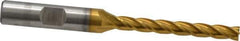 Cleveland - 7/32", 1-3/4" LOC, 3/8" Shank Diam, 3-9/16" OAL, 4 Flute, High Speed Steel Square End Mill - Single End, TiN Finish, Spiral Flute, 30° Helix, Centercutting, Right Hand Cut, Right Hand Flute, Series HG-4C - Eagle Tool & Supply