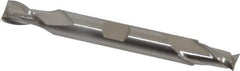 Cleveland - 11/32", 9/16" LOC, 3/8" Shank Diam, 3-1/2" OAL, 2 Flute, Cobalt Square End Mill - Double End, Uncoated, Spiral Flute, 30° Helix, Centercutting, Right Hand Cut, Right Hand Flute, Series HDC-2 - Eagle Tool & Supply