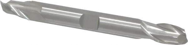 Cleveland - 3/8", 9/16" LOC, 3/8" Shank Diam, 3-1/2" OAL, 2 Flute, Cobalt Square End Mill - Double End, Uncoated, Spiral Flute, 30° Helix, Centercutting, Right Hand Cut, Right Hand Flute, Series HDC-2 - Eagle Tool & Supply