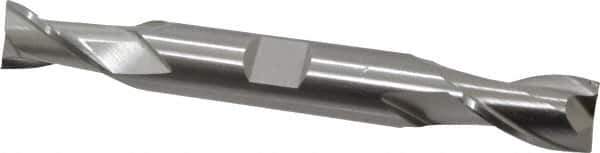 Cleveland - 1/2", 13/16" LOC, 1/2" Shank Diam, 4-1/8" OAL, 2 Flute, Cobalt Square End Mill - Double End, Uncoated, Spiral Flute, 30° Helix, Centercutting, Right Hand Cut, Right Hand Flute, Series HDC-2 - Eagle Tool & Supply