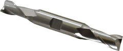 Cleveland - 9/16", 1-1/8" LOC, 5/8" Shank Diam, 5" OAL, 2 Flute, Cobalt Square End Mill - Double End, Uncoated, Spiral Flute, 30° Helix, Centercutting, Right Hand Cut, Right Hand Flute, Series HDC-2 - Eagle Tool & Supply