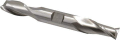 Cleveland - 5/8", 1-1/8" LOC, 5/8" Shank Diam, 5" OAL, 2 Flute, Cobalt Square End Mill - Double End, Uncoated, Spiral Flute, 30° Helix, Centercutting, Right Hand Cut, Right Hand Flute, Series HDC-2 - Eagle Tool & Supply