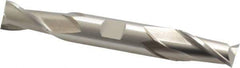 Cleveland - 3/4", 1-5/16" LOC, 3/4" Shank Diam, 5-5/8" OAL, 2 Flute, Cobalt Square End Mill - Double End, Uncoated, Spiral Flute, 30° Helix, Centercutting, Right Hand Cut, Right Hand Flute, Series HDC-2 - Eagle Tool & Supply