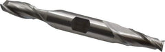 Cleveland - 13/32", 13/16" LOC, 1/2" Shank Diam, 4-1/8" OAL, 2 Flute, Cobalt Square End Mill - Double End, Uncoated, Spiral Flute, 30° Helix, Centercutting, Right Hand Cut, Right Hand Flute, Series HDC-2 - Eagle Tool & Supply