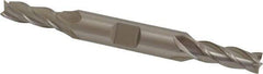 Cleveland - 17/64", 11/16" LOC, 3/8" Shank Diam, 3-3/8" OAL, 4 Flute, Cobalt Square End Mill - Double End, Uncoated, Spiral Flute, 30° Helix, Centercutting, Right Hand Cut, Right Hand Flute, Series HDC-4C - Eagle Tool & Supply