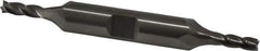 Cleveland - 5/32", 7/16" LOC, 3/8" Shank Diam, 3-1/8" OAL, 4 Flute, Cobalt Square End Mill - Double End, Uncoated, Spiral Flute, 30° Helix, Centercutting, Right Hand Cut, Right Hand Flute, Series HDC-4C - Eagle Tool & Supply