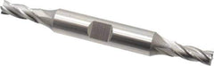 Cleveland - 7/32", 9/16" LOC, 3/8" Shank Diam, 3-1/4" OAL, 4 Flute, Cobalt Square End Mill - Double End, Uncoated, Spiral Flute, 30° Helix, Centercutting, Right Hand Cut, Right Hand Flute, Series HDC-4C - Eagle Tool & Supply