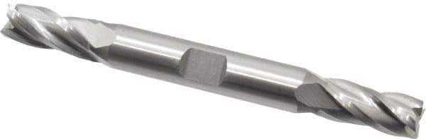 Cleveland - 11/32", 3/4" LOC, 3/8" Shank Diam, 3-1/2" OAL, 4 Flute, Cobalt Square End Mill - Double End, Uncoated, Spiral Flute, 30° Helix, Centercutting, Right Hand Cut, Right Hand Flute, Series HDC-4C - Eagle Tool & Supply