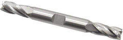 Cleveland - 11/32", 3/4" LOC, 3/8" Shank Diam, 3-1/2" OAL, 4 Flute, Cobalt Square End Mill - Double End, Uncoated, Spiral Flute, 30° Helix, Centercutting, Right Hand Cut, Right Hand Flute, Series HDC-4C - Eagle Tool & Supply