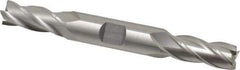 Cleveland - 7/16", 1" LOC, 1/2" Shank Diam, 4-1/2" OAL, 4 Flute, Cobalt Square End Mill - Double End, Uncoated, Spiral Flute, 30° Helix, Centercutting, Right Hand Cut, Right Hand Flute, Series HDC-4C - Eagle Tool & Supply