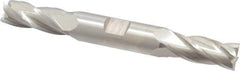 Cleveland - 9/16", 1-3/8" LOC, 5/8" Shank Diam, 5" OAL, 4 Flute, Cobalt Square End Mill - Double End, Uncoated, Spiral Flute, 30° Helix, Centercutting, Right Hand Cut, Right Hand Flute, Series HDC-4C - Eagle Tool & Supply