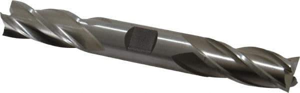 Cleveland - 5/8", 1-3/8" LOC, 5/8" Shank Diam, 5" OAL, 4 Flute, Cobalt Square End Mill - Double End, Uncoated, Spiral Flute, 30° Helix, Centercutting, Right Hand Cut, Right Hand Flute, Series HDC-4C - Eagle Tool & Supply