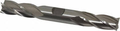 Cleveland - 3/4", 1-5/8" LOC, 3/4" Shank Diam, 5-5/8" OAL, 4 Flute, Cobalt Square End Mill - Double End, Uncoated, Spiral Flute, 30° Helix, Centercutting, Right Hand Cut, Right Hand Flute, Series HDC-4C - Eagle Tool & Supply
