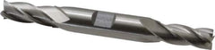 Cleveland - 13/32", 1" LOC, 1/2" Shank Diam, 4-1/2" OAL, 4 Flute, Cobalt Square End Mill - Double End, Uncoated, Spiral Flute, 30° Helix, Centercutting, Right Hand Cut, Right Hand Flute, Series HDC-4C - Eagle Tool & Supply