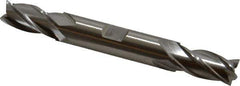 Cleveland - 15/32", 1" LOC, 1/2" Shank Diam, 4-1/2" OAL, 4 Flute, Cobalt Square End Mill - Double End, Uncoated, Spiral Flute, 30° Helix, Centercutting, Right Hand Cut, Right Hand Flute, Series HDC-4C - Eagle Tool & Supply