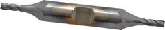 Cleveland - 1/8", 3/8" LOC, 3/8" Shank Diam, 3-1/16" OAL, 4 Flute, Cobalt Square End Mill - Double End, TiCN Finish, Spiral Flute, 30° Helix, Centercutting, Right Hand Cut, Right Hand Flute, Series HDC-4C - Eagle Tool & Supply