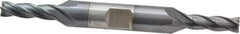 Cleveland - 7/32", 9/16" LOC, 3/8" Shank Diam, 3-1/4" OAL, 4 Flute, Cobalt Square End Mill - Double End, TiCN Finish, Spiral Flute, 30° Helix, Centercutting, Right Hand Cut, Right Hand Flute, Series HDC-4C - Eagle Tool & Supply