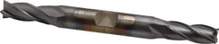 Cleveland - 5/16", 3/4" LOC, 3/8" Shank Diam, 3-1/2" OAL, 4 Flute, Cobalt Square End Mill - Double End, TiCN Finish, Spiral Flute, 30° Helix, Centercutting, Right Hand Cut, Right Hand Flute, Series HDC-4C - Eagle Tool & Supply