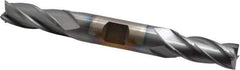 Cleveland - 7/16", 1" LOC, 1/2" Shank Diam, 4-1/2" OAL, 4 Flute, Cobalt Square End Mill - Double End, TiCN Finish, Spiral Flute, 30° Helix, Centercutting, Right Hand Cut, Right Hand Flute, Series HDC-4C - Eagle Tool & Supply