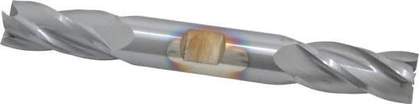 Cleveland - 5/8", 1-3/8" LOC, 5/8" Shank Diam, 5" OAL, 4 Flute, Cobalt Square End Mill - Double End, TiCN Finish, Spiral Flute, 30° Helix, Centercutting, Right Hand Cut, Right Hand Flute, Series HDC-4C - Eagle Tool & Supply