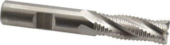 Cleveland - 1/2" Diam, Coarse Pitch, 1-1/4" LOC, 4 Flute Powdered Metal Roughing Square End Mill - Uncoated, 3-1/4" OAL, 1/2" Shank Diam, Single End, 30° Helix - Eagle Tool & Supply