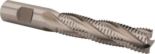 Cleveland - 3/4" Diam, Coarse Pitch, 3" LOC, 4 Flute Powdered Metal Roughing Square End Mill - Uncoated, 5-1/4" OAL, 3/4" Shank Diam, Single End, 30° Helix - Eagle Tool & Supply