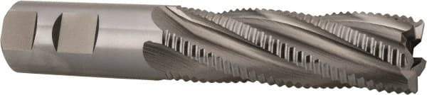 Cleveland - 1" Diam, Coarse Pitch, 3" LOC, 5 Flute Powdered Metal Roughing Square End Mill - Uncoated, 5-1/2" OAL, 1" Shank Diam, Single End, 30° Helix - Eagle Tool & Supply
