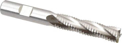 Cleveland - 1/2" Diam, Coarse Pitch, 2" LOC, 4 Flute Powdered Metal Roughing Square End Mill - Uncoated, 4" OAL, 1/2" Shank Diam, Single End, 30° Helix - Eagle Tool & Supply