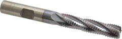Cleveland - 3/8" Diam, Coarse Pitch, 1-1/2" LOC, 4 Flute Powdered Metal Roughing Square End Mill - TiCN Finish, 3-1/4" OAL, 3/8" Shank Diam, Single End, 30° Helix - Eagle Tool & Supply