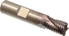 Cleveland - 1/2" Diam, Coarse Pitch, 1/2" LOC, 4 Flute Powdered Metal Roughing Square End Mill - TiCN Finish, 2-1/2" OAL, 1/2" Shank Diam, Single End, 30° Helix - Eagle Tool & Supply