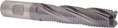 Cleveland - 3/4" Diam, Coarse Pitch, 3" LOC, 4 Flute Powdered Metal Roughing Square End Mill - TiCN Finish, 5-1/4" OAL, 3/4" Shank Diam, Single End, 30° Helix - Eagle Tool & Supply