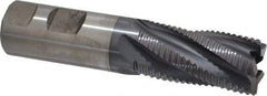 Cleveland - 1" Diam, Coarse Pitch, 2" LOC, 5 Flute Powdered Metal Roughing Square End Mill - TiCN Finish, 4-1/2" OAL, 1" Shank Diam, Single End, 30° Helix - Eagle Tool & Supply