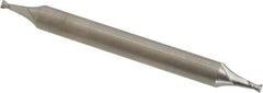 Cleveland - 1/16", 3/32" LOC, 3/16" Shank Diam, 2" OAL, 2 Flute, Cobalt Square End Mill - Double End, Uncoated, Spiral Flute, 30° Helix, Centercutting, Right Hand Cut, Right Hand Flute, Series HMDC-2 - Eagle Tool & Supply