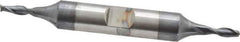Cleveland - 1/8", 3/8" LOC, 3/8" Shank Diam, 3-1/16" OAL, 2 Flute, Cobalt Square End Mill - Double End, TiCN Finish, Spiral Flute, 30° Helix, Centercutting, Right Hand Cut, Right Hand Flute, Series HDC-2 - Eagle Tool & Supply
