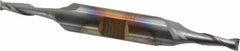 Cleveland - 5/32", 7/16" LOC, 3/8" Shank Diam, 3-1/8" OAL, 2 Flute, Cobalt Square End Mill - Double End, TiCN Finish, Spiral Flute, 30° Helix, Centercutting, Right Hand Cut, Right Hand Flute, Series HDC-2 - Eagle Tool & Supply