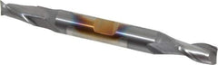 Cleveland - 5/16", 9/16" LOC, 3/8" Shank Diam, 3-1/2" OAL, 2 Flute, Cobalt Square End Mill - Double End, TiCN Finish, Spiral Flute, 30° Helix, Centercutting, Right Hand Cut, Right Hand Flute, Series HDC-2 - Eagle Tool & Supply