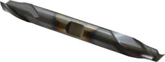 Cleveland - 3/8", 9/16" LOC, 3/8" Shank Diam, 3-1/2" OAL, 2 Flute, Cobalt Square End Mill - Double End, TiCN Finish, Spiral Flute, 30° Helix, Centercutting, Right Hand Cut, Right Hand Flute, Series HDC-2 - Eagle Tool & Supply