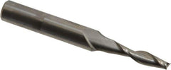 Onsrud - 5/32" Cutting Diam x 5/8" Length of Cut, 2 Flute, Upcut Spiral Router Bit - Uncoated, Right Hand Cut, Solid Carbide, 2" OAL x 1/4" Shank Diam, Double Edge, 30° Helix Angle - Eagle Tool & Supply