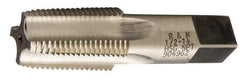 Reiff & Nestor - 1-1/2 - 11-1/2 NPTF Thread, 7 Flute Standard Pipe Tap - 4-1/4" OAL, 1-3/4" Thread Length, 1-1/2" Shank Diam, Nitride Finish, High Speed Steel - Exact Industrial Supply