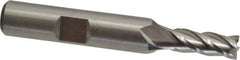Cleveland - 1/4", 5/8" LOC, 3/8" Shank Diam, 2-7/16" OAL, 4 Flute, Powdered Metal Square End Mill - Single End, Uncoated, Spiral Flute, 37° Helix, Centercutting, Right Hand Cut, Right Hand Flute, Series PM-4 - Eagle Tool & Supply