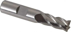 Cleveland - 7/16", 1" LOC, 1/2" Shank Diam, 2-11/16" OAL, 4 Flute, Powdered Metal Square End Mill - Single End, Uncoated, Spiral Flute, 37° Helix, Centercutting, Right Hand Cut, Right Hand Flute, Series PM-4 - Eagle Tool & Supply