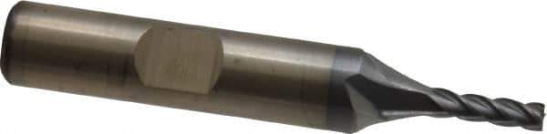 Cleveland - 1/8", 3/8" LOC, 3/8" Shank Diam, 2-5/16" OAL, 4 Flute, Powdered Metal Square End Mill - Single End, TiCN Finish, Spiral Flute, 37° Helix, Centercutting, Right Hand Cut, Right Hand Flute, Series PM-4 - Eagle Tool & Supply