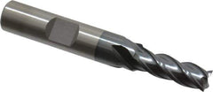 Cleveland - 9/32", 3/4" LOC, 3/8" Shank Diam, 2-1/2" OAL, 4 Flute, Powdered Metal Square End Mill - Single End, TiCN Finish, Spiral Flute, 37° Helix, Centercutting, Right Hand Cut, Right Hand Flute, Series PM-4 - Eagle Tool & Supply